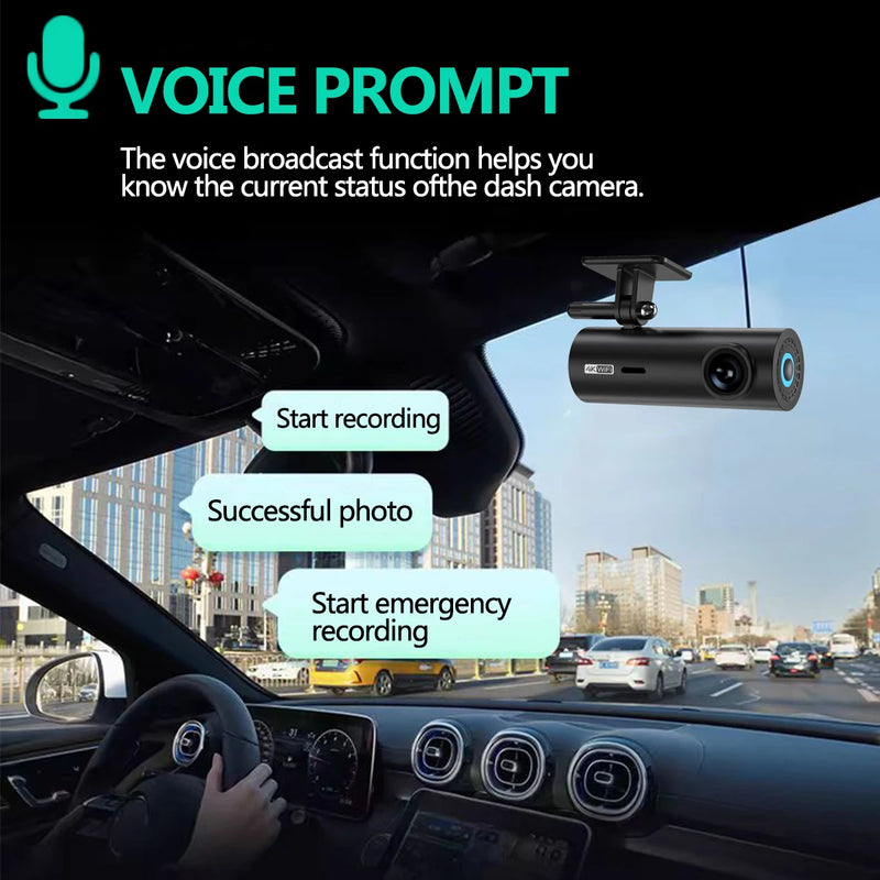 Mini 4K WiFi Dash Cam with Supercapacitor and Parking Mode