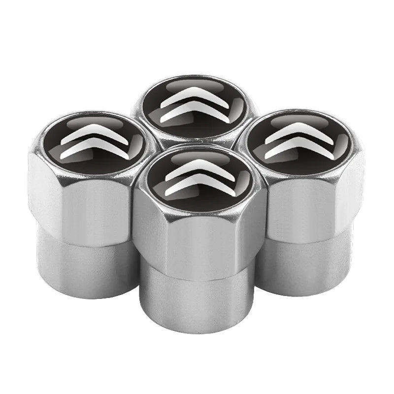 Bouchons de Valve Citroën C3 C4 C5 Aircross Métal — vue de face