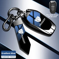 Coque de Clé Peugeot Dégradé Alliage de Zinc Clé Fixe ou Repliable