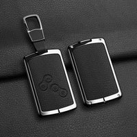 Étui de Protection Clé Renault Carte Alliage de Zinc et Cuir Mousqueton ou Dragonne