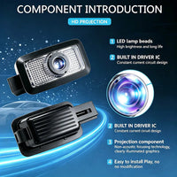 Projecteur Porte BYD Sealion 7, Sealion 6, Sealion 5, Song Plus, Seal U, Lumière de Bienvenue HD, Lot de 2