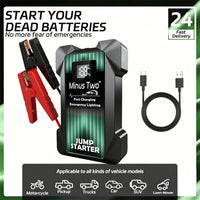 Booster de Batterie Voiture 12V Portable avec Lampe LED et Ports USB
