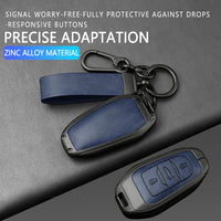 Étui de Protection Clé Peugeot 208 308 3008 Citroën C3 C5 Aircross DS Alliage de Zinc et Cuir