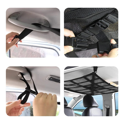Rangement de Toit Filet de Plafond Voiture Grande Capacité