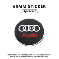 Cache-Moyeux Audi A3 A4 RS3 56mm 60mm 65mm Emblème — vue de profil