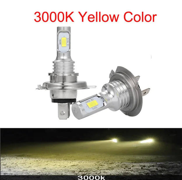 Ampoules LED CSP 80W H7 H4 6000K