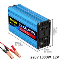 Convertisseur 12V 220V Voiture Pur Sinus 1000 à 6000 W Onduleur 12 V 24 V