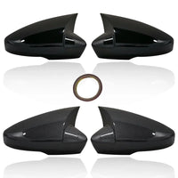 Coques de Rétroviseur Skoda Octavia 3 2013-2019 et VW T-Roc T-Cross 2018-2021 Style Bec, Aspect Carbone ou Noir Brillant