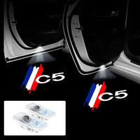 Projecteur Porte Citroën C5 2010-2016 LED, Lot de 2, 7 Motifs, Remplacement Direct