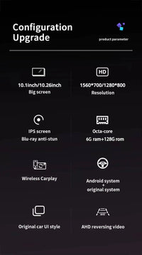 Autoradio Android Maserati Ghibli 2014-2020 Écran 10,26 pouces CarPlay GPS 6 Go + 128 Go