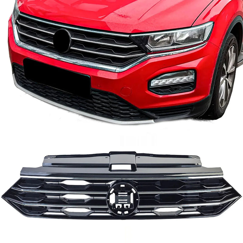 Calandre Avant Haut de Gamme Trois Barres Chromées Volkswagen T-Roc 2017-2021 Réf. 2GD853651R