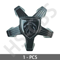 Cache-Moyeux Peugeot 5 Branches 3D, Noir, pour 3008, 4008, 5008, Références 98366785XK et YL022040XK