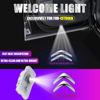 Projecteur Porte Citroën LED, Lot de 2, Remplacement Direct, C1 C2 C3 C4 C5 Berlingo