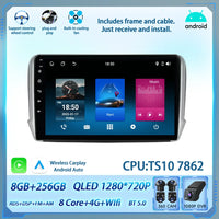 Autoradio CarPlay Peugeot 208 2008 2012-2018 Android Écran Tactile