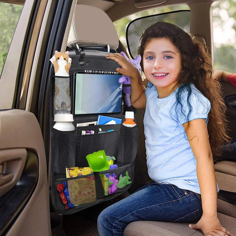Oxford Car Rear Seat Organizer with Tablet Pocket 60 x 42 cm