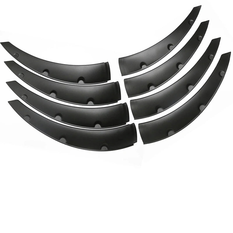 Élargisseurs d'Ailes Universels Voiture Lot de 8 Pièces Noir