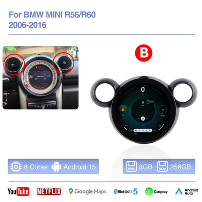 Autoradio Android CarPlay MINI Cooper R56 R60 2006-2016