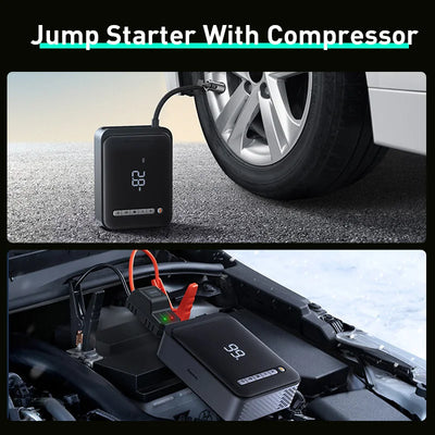 Baseus Démarreur de Batterie Voiture 1000A avec Compresseur d'Air