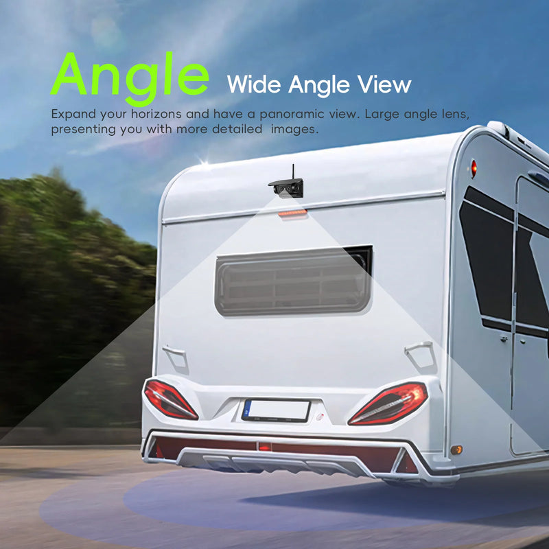 Caméra de Recul Sans Fil à Charge Solaire Podofo 720P WiFi avec Vision Nocturne IP67 Magnétique pour Camping-Car, Voiture et Pick-up