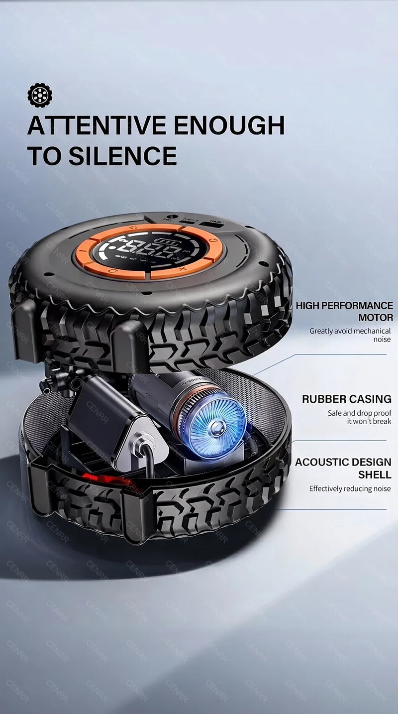 Gonfleur de Pneu Sans Fil CENRR Design Roue Écran Numérique