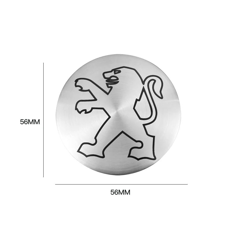 Autocollants Emblème de Moyeu Peugeot Lion 56 60 65 mm Lot de 4