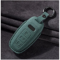 Coque de Clé Audi en Daim A3 A4 A5 A6 A7 A8 Q3 Q4 Q5 Q8 Étui de Protection Télécommande Type A, B ou C