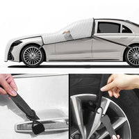 Demi-Housse Voiture Aluminium Pare-Brise et Toit 3 Couches