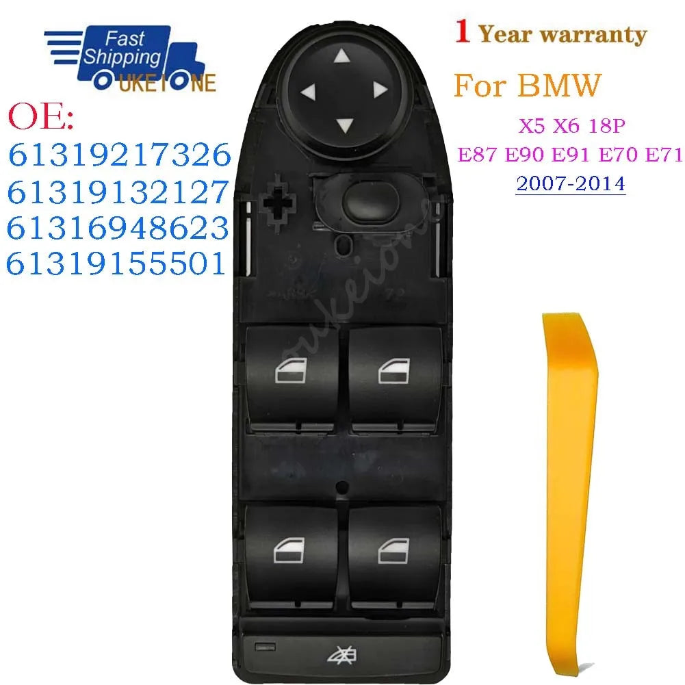 Bouton Lève-Vitre Conducteur BMW X5 X6 E70 E90 2007-2014