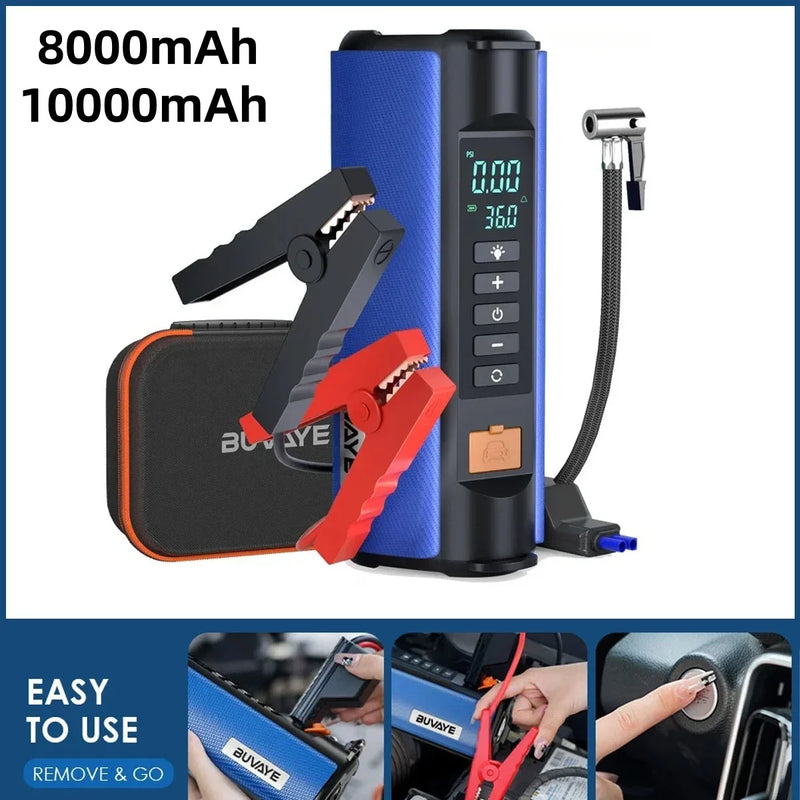 Booster de Batterie Voiture TS03 avec Compresseur d'Air et Lampe