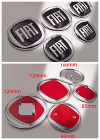 Emblème Fiat 500 Abarth Logo 85 95 100 120 mm pour l'Avant et le Coffre Arrière Autocollant