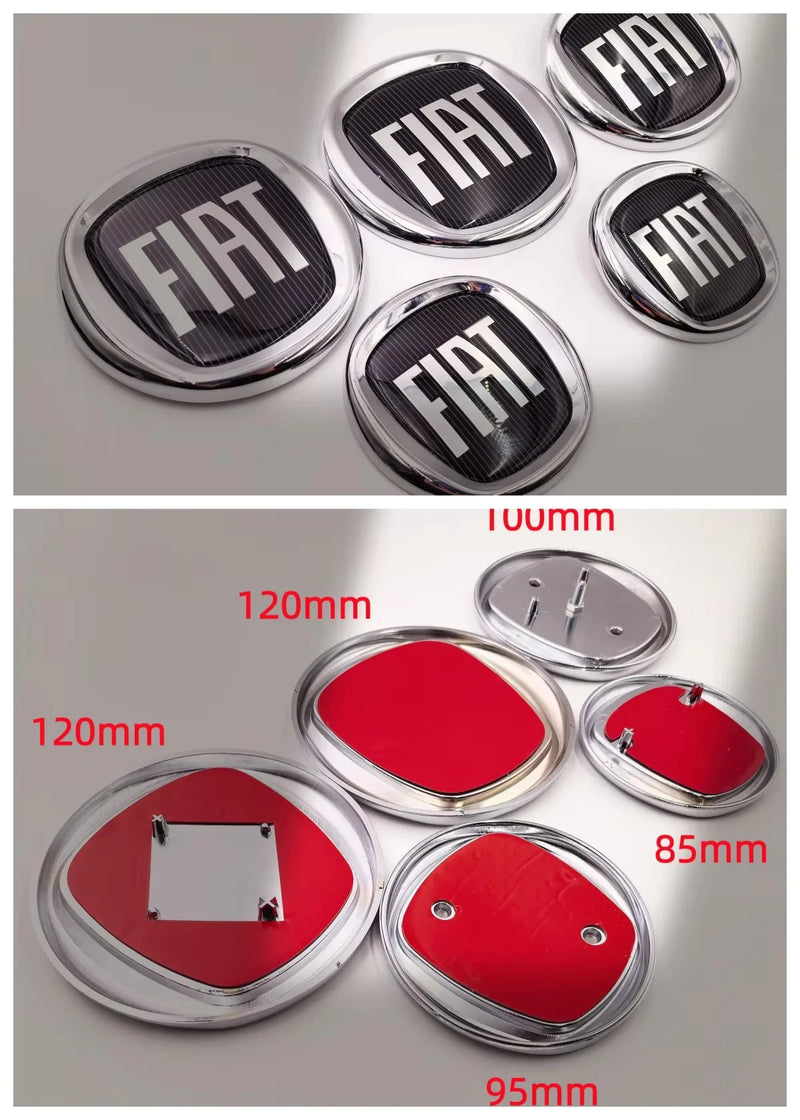 Emblème Fiat 500 Abarth Logo 85 95 100 120 mm pour l'Avant et le Coffre Arrière Autocollant