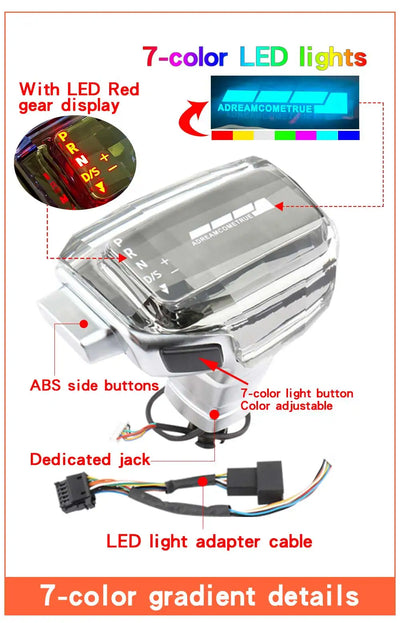Pommeau Vitesse Cristal LED VW Audi Skoda Auto