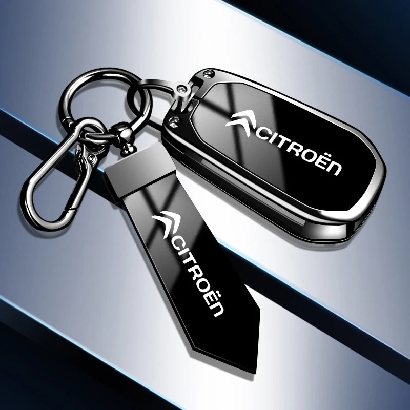 Étui de Protection Clé Citroën C1 C2 C3 C4 C5 C6 VTS Xsara C-Crosser Berlingo Jumpy Alliage de Zinc Noir ou Bleu