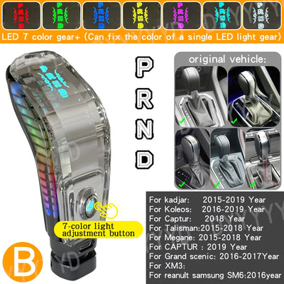 Pommeau de Vitesse LED Cristal 7 Couleurs Universel