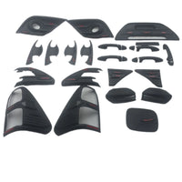 Kit de Tuning Noir Mat Toyota Hilux Revo 2015+ Extérieur en ABS Packs A B ou C