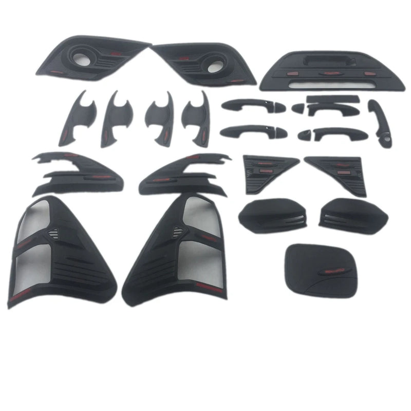 Kit de Tuning Noir Mat Toyota Hilux Revo 2015+ Extérieur en ABS Packs A B ou C