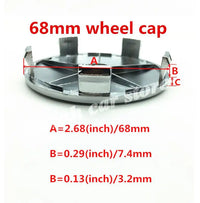Emblèmes Cache-Moyeux 3D 56mm 60mm 68mm 4 Pièces — gros plan