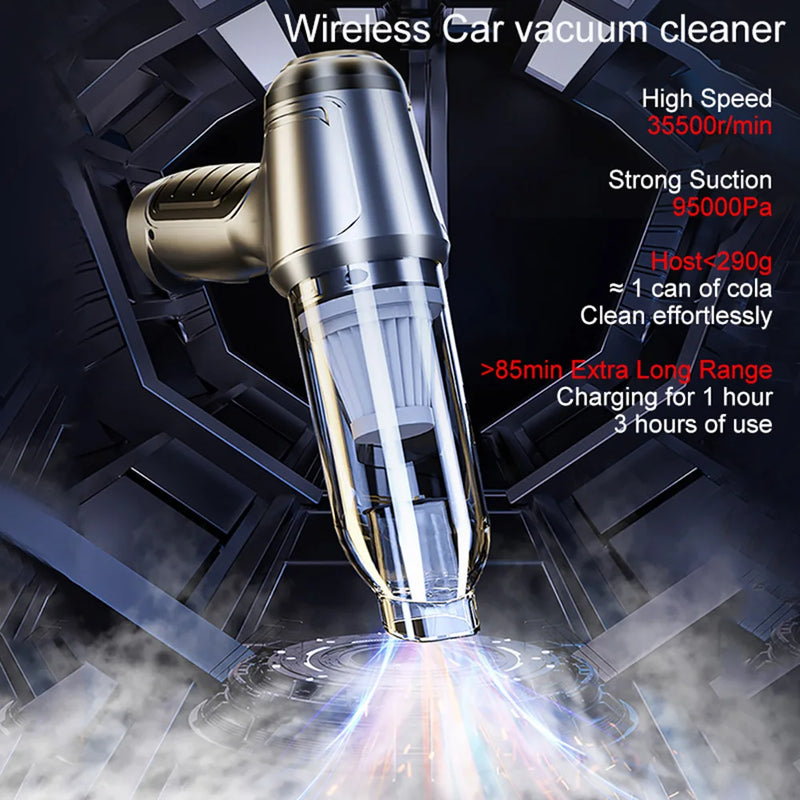 Cordless Car Vacuum Cleaner 95000 Pa Blower
