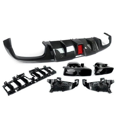 Diffuseur Carbone et Embouts Noirs Mercedes C205 Coupé