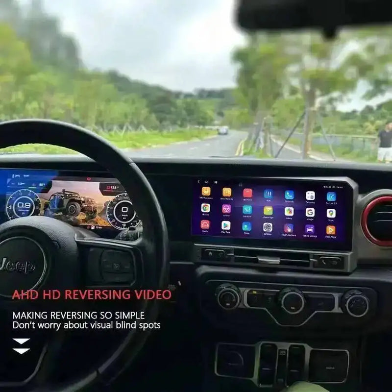 Autoradio Double Écran 24,6 Pouces Jeep Wrangler JL 2018-2022 Android CarPlay Sans Fil GPS 4G