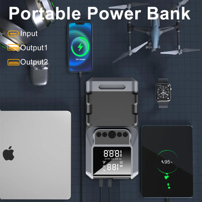 Démarreur de Batterie 5000A 99800 mAh Compresseur 150 PSI