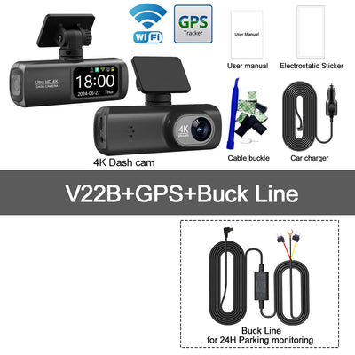 Dashcam Kocam V21 4K GPS Wi-Fi Double Objectif