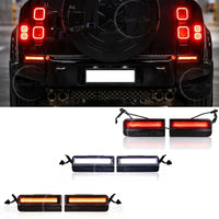 Feux Arrière LED Land Rover Defender 90 110 130 2020-2026 : Stop, Recul et Clignotant Séquentiel, Paire
