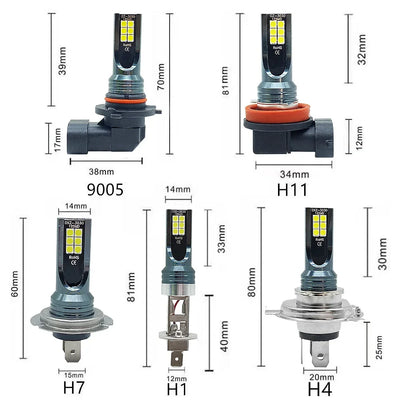 Ampoules LED 80W 12000 lm H4 H7 Voiture