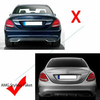 Kit Carrosserie Mercedes Classe C W205 Diffuseur Arrière Style C63 — vue d'ensemble
