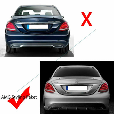Kit Carrosserie Mercedes Classe C W205 Diffuseur Arrière Style C63