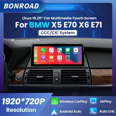 Autoradio BMW X5 E70 X6 E71 CarPlay Android Auto