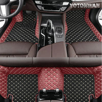 Tapis de Sol Peugeot 3008 P84 2017-2023 Cuir Sur Mesure 3 Pièces Surpiqué Antidérapant