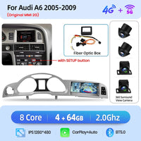 Autoradio Junsun Caméra 360 Audi A6 C6 4F 2005-2011 — détail du support