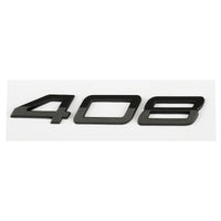 Logo Peugeot 208, 308, 408, 408X, 508 et 508L en ABS 3D, Emblème Lettres de Coffre Noir Brillant, Argent ou Gris